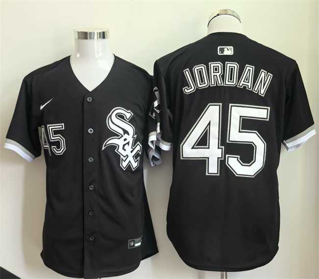 Men%27s Chicago White Sox #45 Michael Jordan Black Limited Stitched Jersey->boston red sox->MLB Jersey