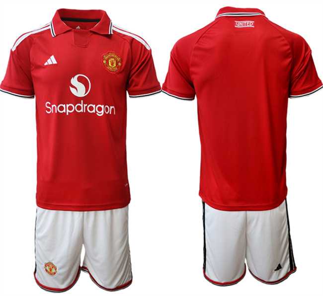 Men%27s Manchester United Custom 2026-27 Red Home Soccer Jersey Suit->michigan state spartans->NCAA Jersey