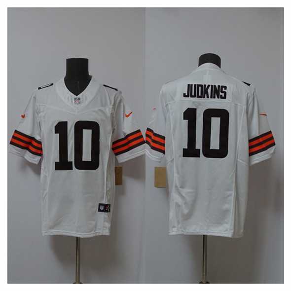 Men%27s Cleveland Browns #10 Quinshon Judkins White 2025 Draft F.U.S.E. Vapor Limited Stitched Jersey->buffalo bills->NFL Jersey