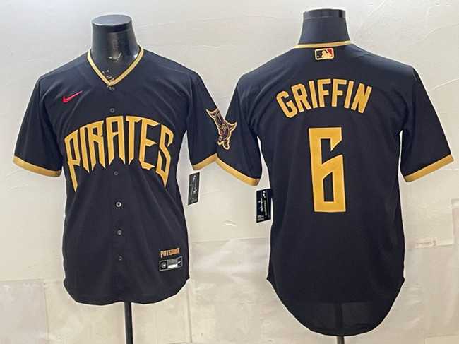 Men%27s Pittsburgh Pirates #6 Konnor Griffin Black 2026 City Connect Stadium Stitched Jersey->pittsburgh pirates->MLB Jersey