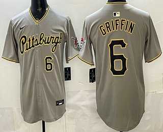 Men%27s Pittsburgh Pirates #6 Konnor Griffin Grey Limited Jersey->pittsburgh pirates->MLB Jersey