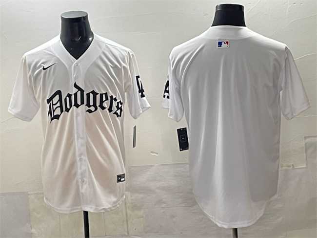 Men%27s Los Angeles Dodgers Blank White 2025 LA Gothic Style Vapor Premier Limited Stitched Jersey->houston astros->MLB Jersey