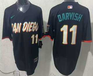 Men%27s San Diego Padres #11 Yu Darvish Black 2026 City Connect Stadium Jersey->san diego padres->MLB Jersey