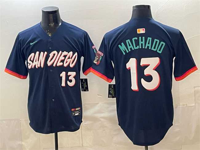 Men%27s San Diego Padres #13 Manny Machado Obsidian 2026 City Connect Limited Stitched Jersey->san diego padres->MLB Jersey