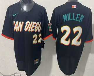 Men%27s San Diego Padres #22 Mason Miller Black 2026 City Connect Stadium Jersey->san diego padres->MLB Jersey