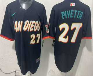 Men%27s San Diego Padres #27 Nick Pivetta Black 2026 City Connect Stadium Jersey->san diego padres->MLB Jersey