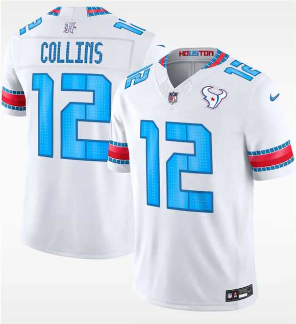 Youth Houston Texans #12 Nico Collins White 2026 F.U.S.E. Rivalries Collection Limited Stitched Jersey Dzhi->indianapolis colts->NFL Jersey