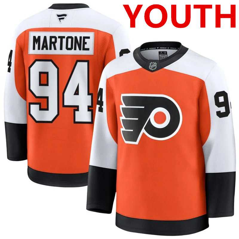 Youth Philadelphia Flyers #94 Porter Martone Orange Home stitched Hockey Jersey Dzhi->atlanta falcons->NFL Jersey