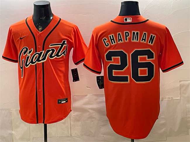 Men%27s San Francisco Giants #26 Matt Chapman Orange Cool Base Stitched Jersey->san francisco giants->MLB Jersey