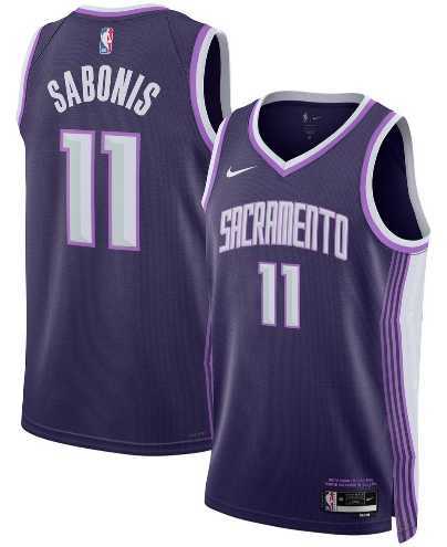 Mens Sacramento Kings #11 Domantas Sabonis Purple 2025-26 City Edition Swingman Stitched Jersey Dzhi->sacramento kings->NBA Jersey
