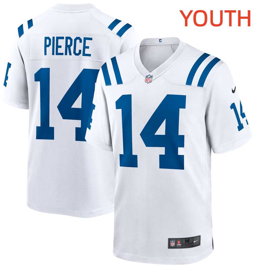 Youth Indianapolis Colts #14 Alec Pierce Limited White Vapor Jersey Dzhi->customized customized jerseys->Custom Jersey