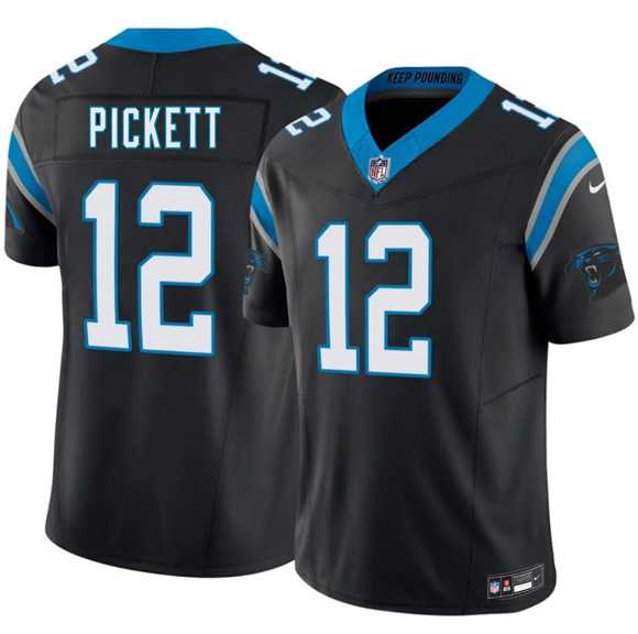 Men%27s Carolina Panthers #12 Kenny Pickett Black 2026 F.U.S.E. Vapor Limited Stitched Jersey->buffalo bills->NFL Jersey