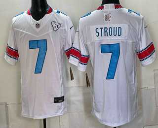 Men%27s Houston Texans #7 CJ Stroud White 2026 FUSE Rivalries Collection Limited Stitched Jersey->green bay packers->NFL Jersey