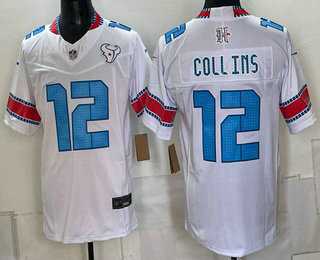 Men%27s Houston Texans #12 Nico Collins White 2026 FUSE Rivalries Collection Limited Stitched Jersey->houston texans->NFL Jersey
