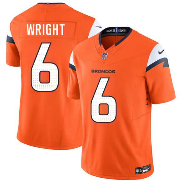 Men%27s Denver Broncos #6 William Wright Orange 2026 Draft F.U.S.E. Vapor Limited Stitched Jersey->dallas cowboys->NFL Jersey