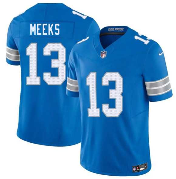 Men%27s Detroit Lions #13 Jackson Meeks Blue 2026 F.U.S.E. Vapor Limited Stitched Jersey->denver broncos->NFL Jersey