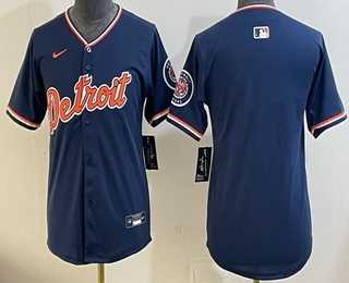 Youth Detroit Tigers Blank Black Stadium Jersey->mlb youth jerseys->MLB Jersey