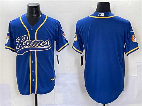 Men%27s Los Angeles Rams Blank Royal Cool Base Stitched Baseball Jersey->las vegas raiders->NFL Jersey