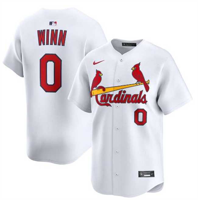 Men%27s St. Louis Cardinals #0 Masyn Winn White Home Limited Stitched Jersey Dzhi->san diego padres->MLB Jersey