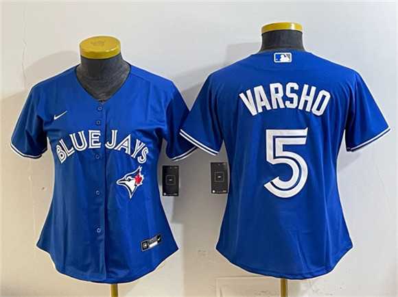 Women%27s Toronto Blue Jays #5 Daulton Varsho Royal Cool Base Stitched Jersey (Run Small)->mlb youth jerseys->MLB Jersey