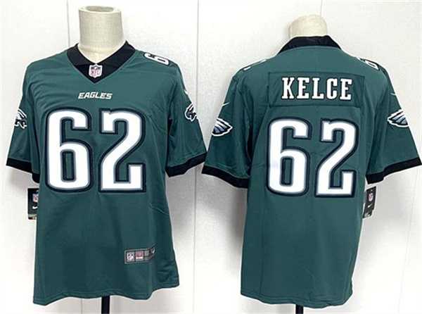 Mens Philadelphia Eagles #62 Jason Kelce Green 2024 New Vapor Untouchable Limited Stitched Jersey->philadelphia eagles->NFL Jersey
