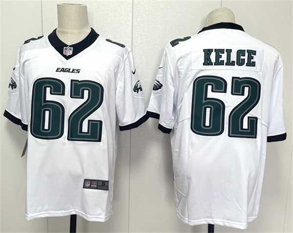Mens Philadelphia Eagles #62 Jason Kelce White 2024 New Vapor Untouchable Limited Stitched Jersey->philadelphia eagles->NFL Jersey