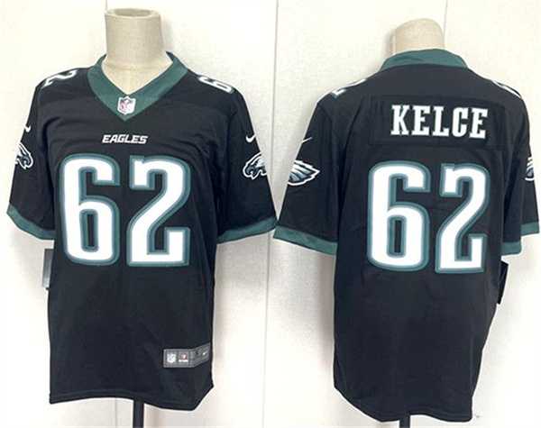 Mens Philadelphia Eagles #62 Jason Kelce Black 2024 New Vapor Untouchable Limited Stitched Jersey->philadelphia eagles->NFL Jersey