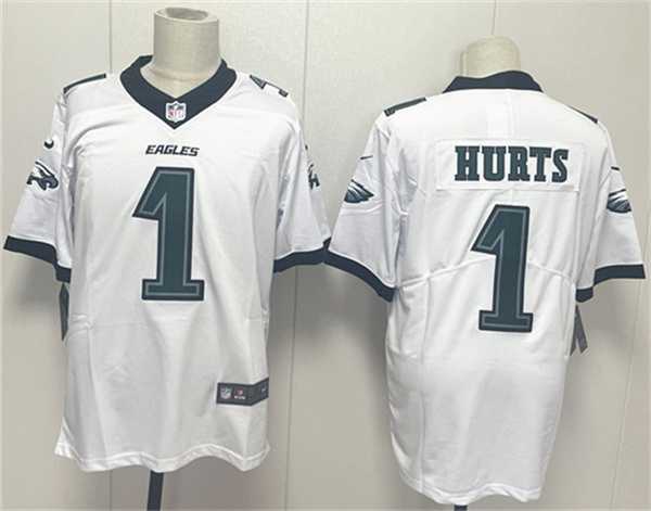Men%27s Philadelphia Eagles #1 Jalen Hurts White 2024 New Vapor Untouchable Limited Stitched Jersey->philadelphia eagles->NFL Jersey