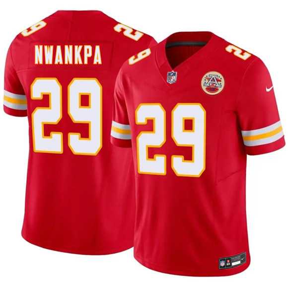 Mens Kansas City Chiefs #29 Xavier Nwankpa Red 2026 Draft F.U.S.E. Vapor Untouchable Limited Stitched Jersey->kansas city chiefs->NFL Jersey