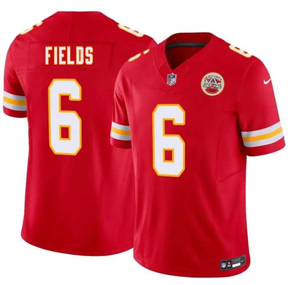 Mens Kansas City Chiefs #6 Justin Fields Red 2026 F.U.S.E. Vapor Untouchable Limited Stitched Jersey->kansas city chiefs->NFL Jersey