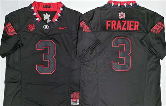 Men%27s Georgia Bulldogs #3 Nate Frazier Black 2026 F.U.S.E. Stitched Jersey->iowa hawkeyes->NCAA Jersey
