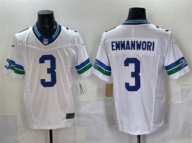Men%27s Seattle Seahawks #3 Nick Emmanwori White F.U.S.E. Throwback Vapor Limited Stitched Jersey->seattle seahawks->NFL Jersey