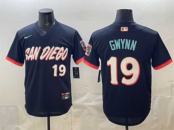 Men%27s San Diego Padres #19 Tony Gwynn Obsidian 2026 City Connect Stadium Stitched Jersey->seattle mariners->MLB Jersey