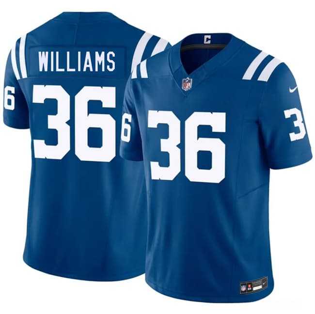 Men%27s Indianapolis Colts #36 Roydell Williams Blue 2026 F.U.S.E. Vapor Limited Stitched Jersey Dzhi->houston texans->NFL Jersey