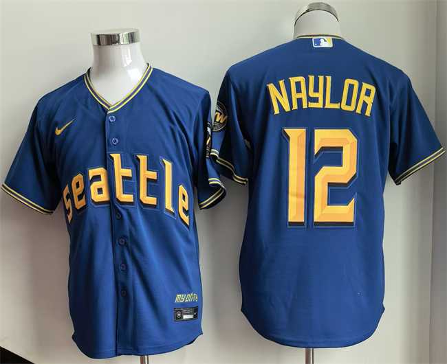 Men%27s Seattle Mariners #12 Josh Naylor Royal 2025 Cool Base Stitched jersey->mlb shorts->MLB Jersey