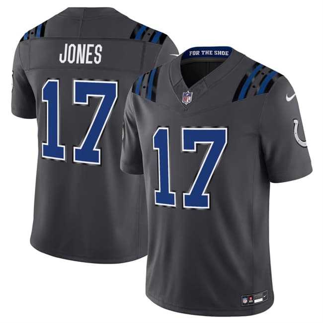 Men%27s Indianapolis Colts #17 Daniel Jones Dark Gray 2026 F.U.S.E. Rivalries Collection Limited Stitched Jersey Dzhi->houston texans->NFL Jersey