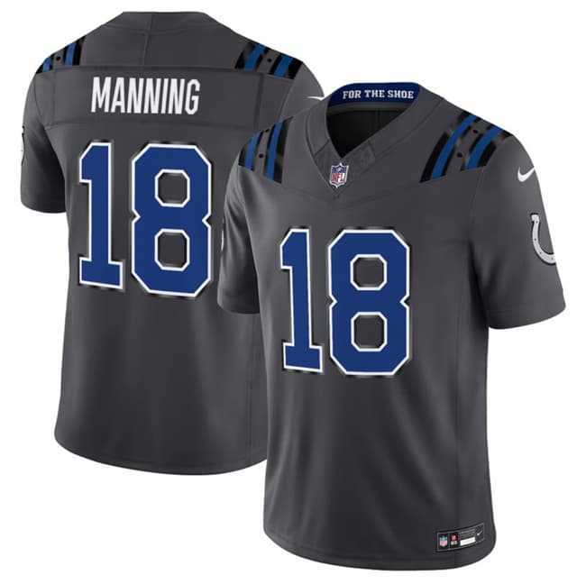 Men%27s Indianapolis Colts #18 Peyton Manning Dark Gray 2026 F.U.S.E. Rivalries Collection Limited Stitched Jersey Dzhi->indianapolis colts->NFL Jersey