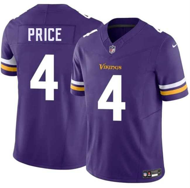 Men%27s Minnesota Vikings #4 Myles Price Purple 2026 F.U.S.E. Vapor Untouchable Limited Stitched Jersey Dzhi->new orleans saints->NFL Jersey