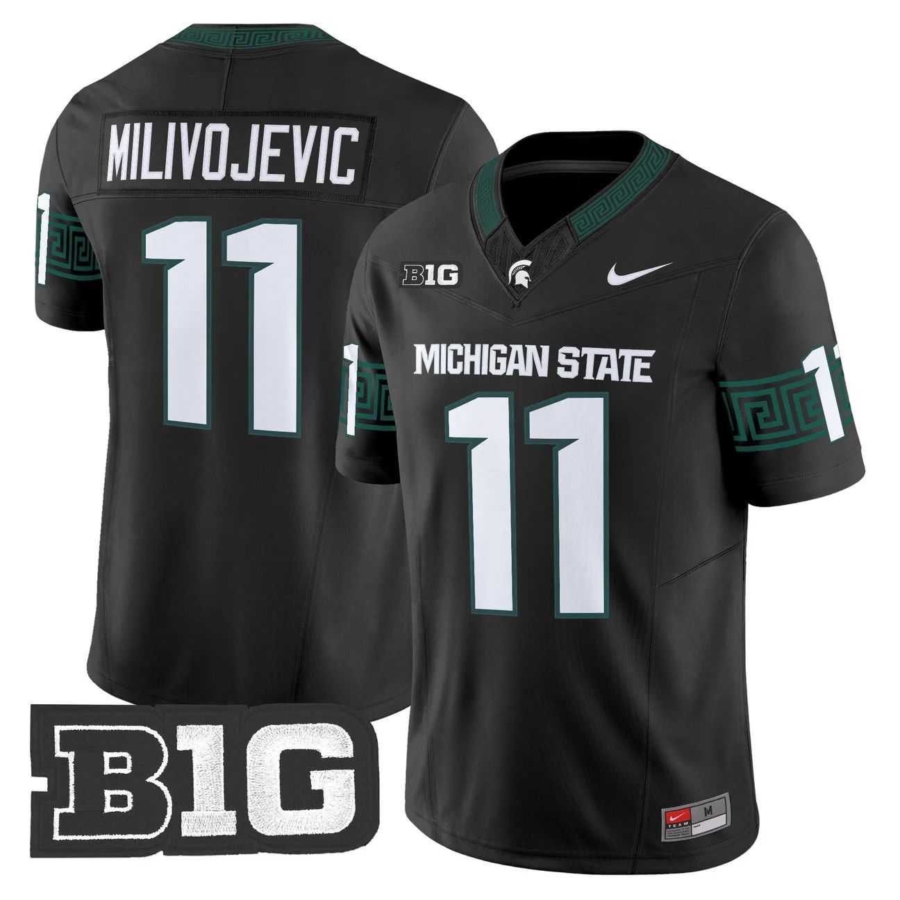 Men%27s Michigan State Spartans #11 ALESSIO MILIVOJEVIC 2026 Vapor Limited Black Jersey Dzhi->michigan state spartans->NCAA Jersey