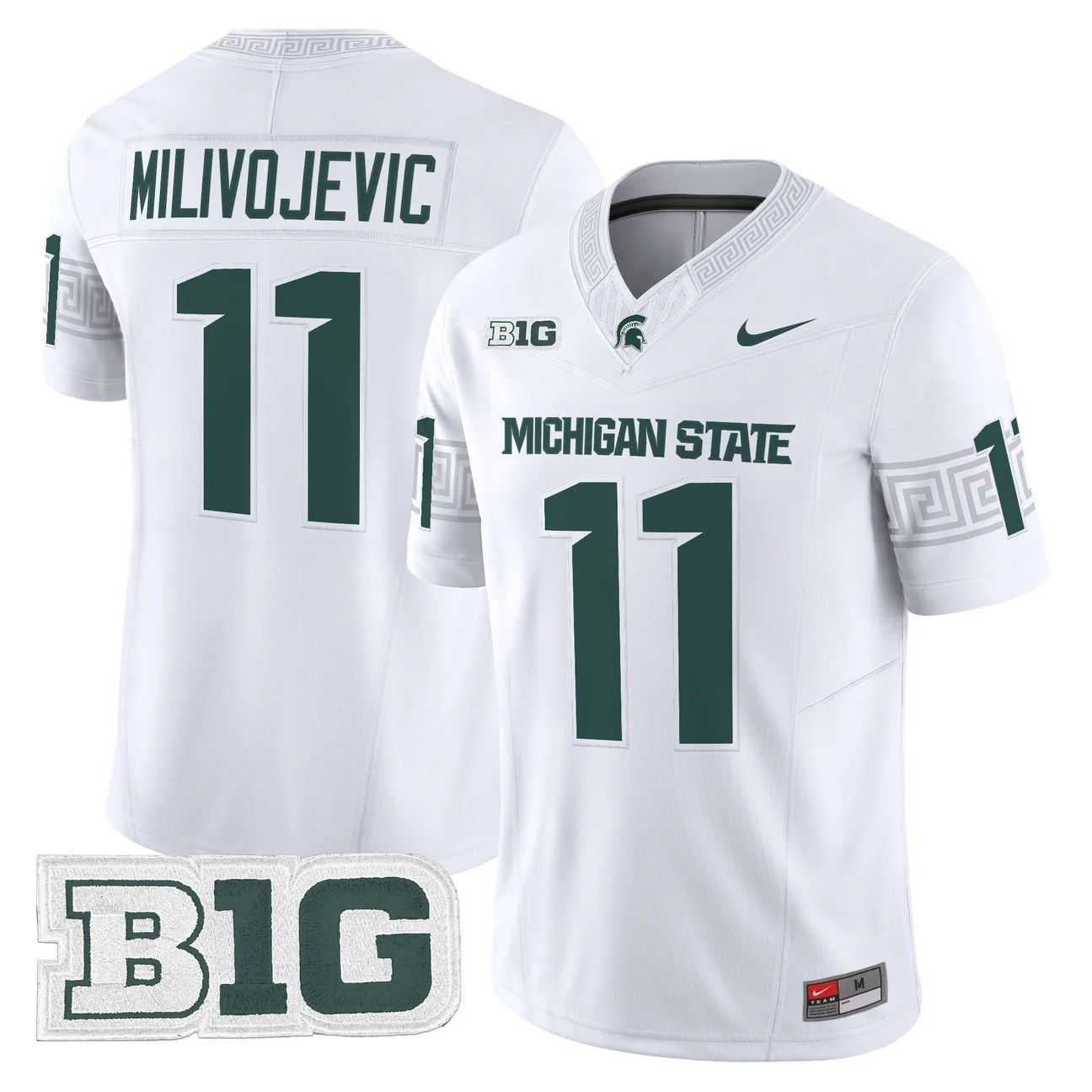 Men%27s Michigan State Spartans #11 ALESSIO MILIVOJEVIC 2026 Vapor Limited White Jersey Dzhi->alabama crimson tide->NCAA Jersey