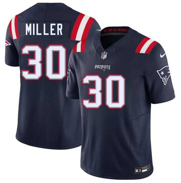 Men%27s New England Patriots #30 Jam Miller Navy 2026 Draft F.U.S.E. Vapor Limited Stitched Jersey->new orleans saints->NFL Jersey