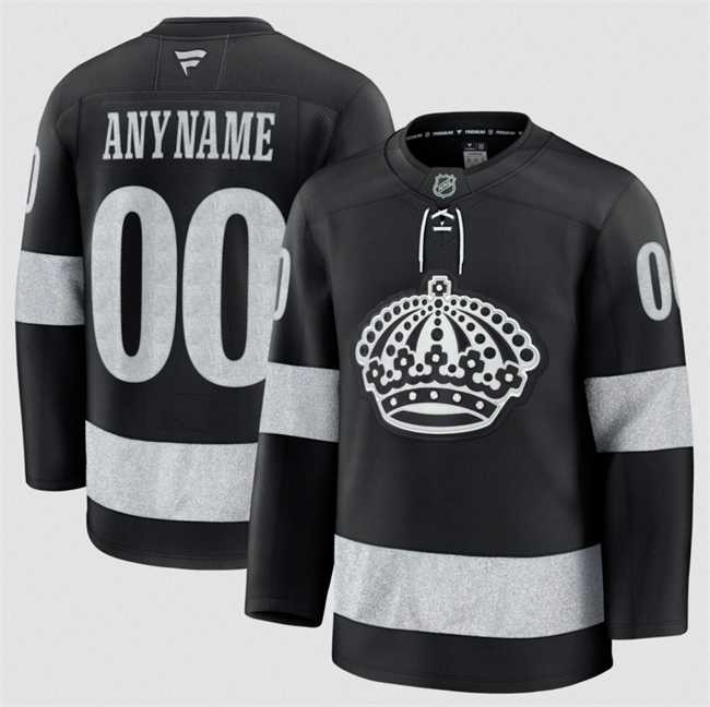 Men%27s Los Angeles Kings Custom Black Alternate Stitched Hockey Jersey->customized nhl jersey->Custom Jersey