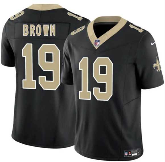 Mens New Orleans Saints #19 Barion Brown Black 2026 Draft F.U.S.E Vapor Limited Stitched Jersey->new orleans saints->NFL Jersey