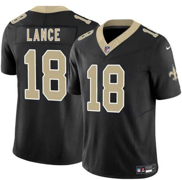 Mens New Orleans Saints #18 Bryce Lance Black 2026 F.U.S.E Vapor Limited Stitched Jersey->new orleans saints->NFL Jersey