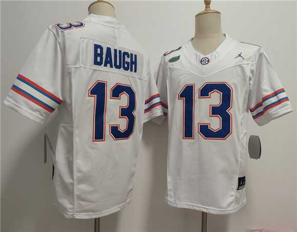 Men%27s Florida Gators #13 Jadan Baugh White F.U.S.E. Stitched Jersey->lsu tigers->NCAA Jersey