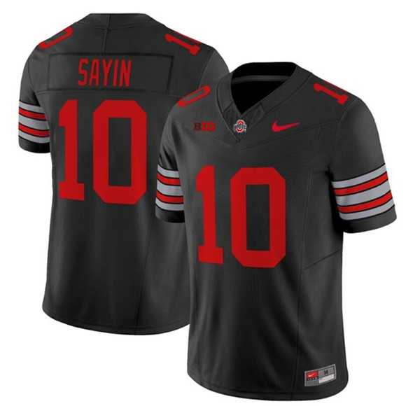 Men%27s Ohio State Buckeyes #10 Julian Sayin Black F.U.S.E. Stitched Football Jersey Dzhi->lsu tigers->NCAA Jersey