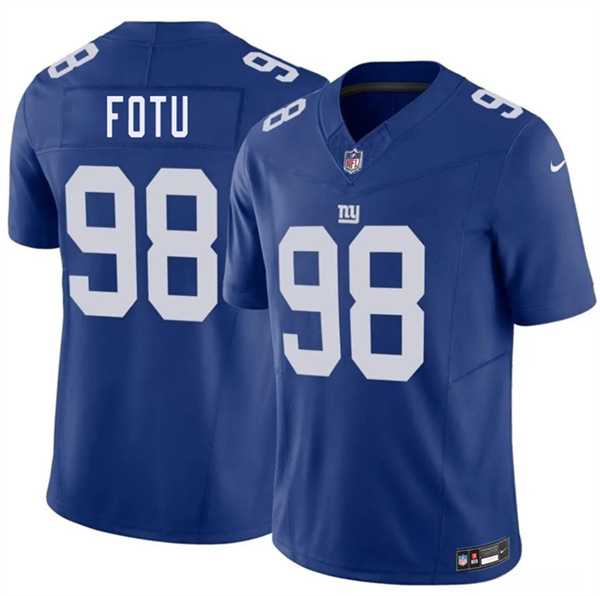 Men%27s New York Giants #98 Leki Fotu Blue 2026 F.U.S.E. Vapor Untouchable Limited Stitched Jersey->new orleans saints->NFL Jersey