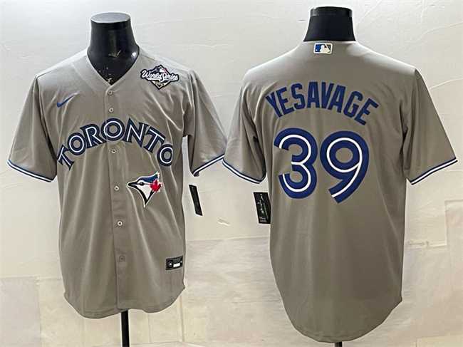 Men%27s Toronto Blue Jays #39 Trey Yesavage Gray 2025 World Series Cool Base Stitched Jersey->toronto blue jays->MLB Jersey