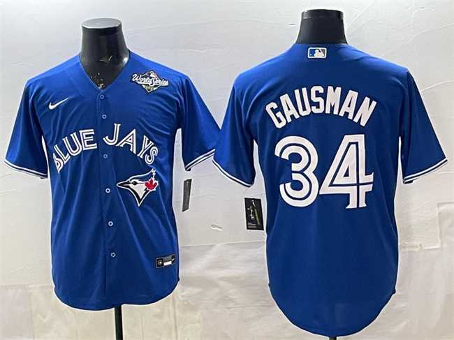 Men%27s Toronto Blue Jays #34 Kevin Gausman Royal 2025 World Series Cool Base Stitched Jersey->toronto blue jays->MLB Jersey
