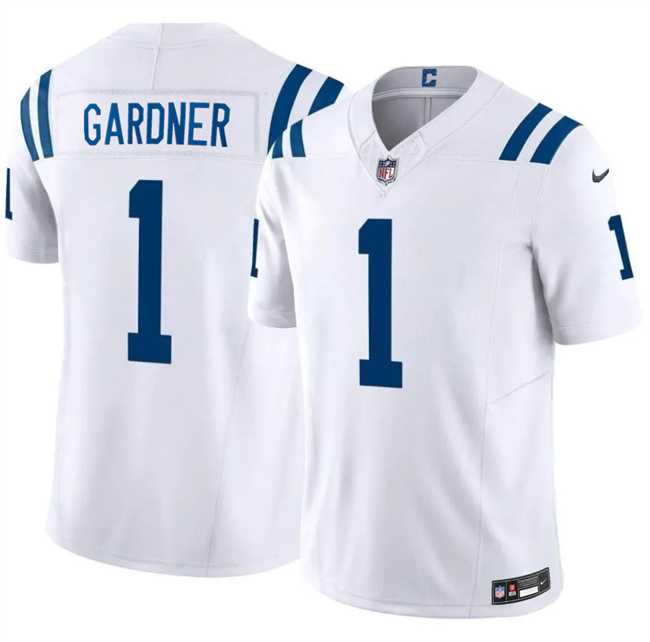 Mens Indianapolis Colts #1 Sauce Gardner White 2025 F.U.S.E. Vapor Limited Stitched Jersey Dzhi->indianapolis colts->NFL Jersey
